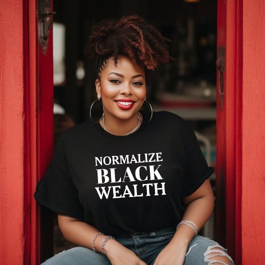 Normalize Black Wealth T-shirt voor vrouwen