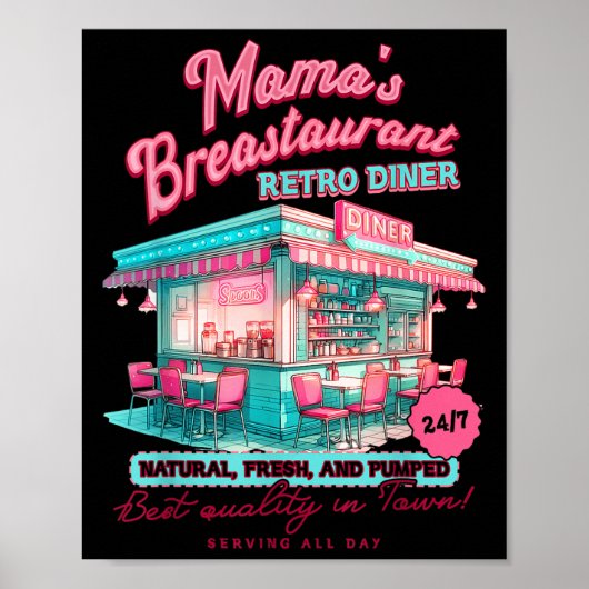 Normalize Breastfeeding Mom Breastfeed Mama's Brea Poster (Voorkant)