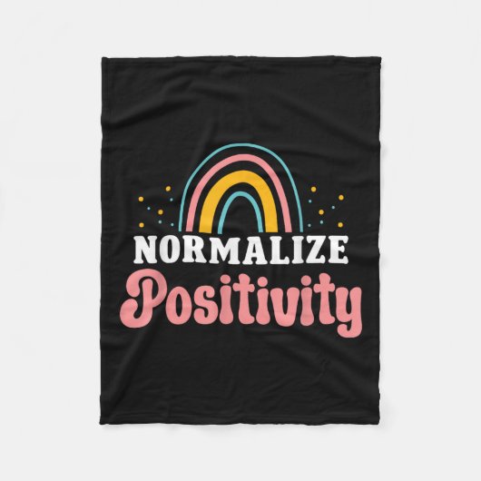 Normalize Sitivity Rainbow Funny Saying Motivation Fleece Deken (Voorkant)