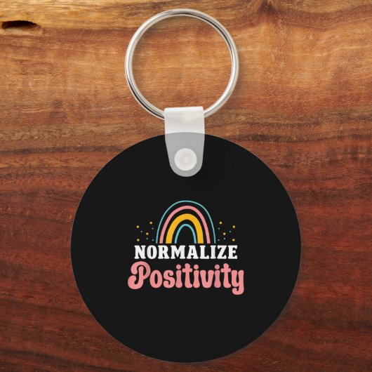 Normalize Sitivity Rainbow Funny Saying Motivation Sleutelhanger (Voorkant)