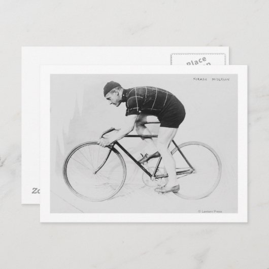 Norman Anderson Side Uitzicht of Racing Bicycle Briefkaart (Voorkant / Achterkant)