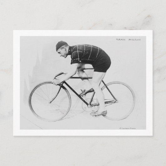 Norman Anderson Side Uitzicht of Racing Bicycle Briefkaart (Voorkant)