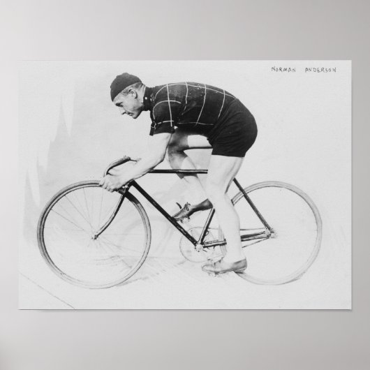 Norman Anderson Side Uitzicht of Racing Bicycle Poster (Voorkant)