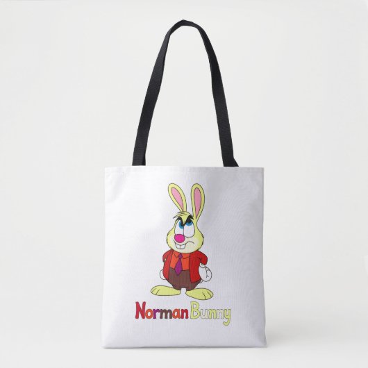 Norman Bunny Boodschaptas Tote Bag (Voorkant)