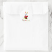 Norman Bunny Ronde Sticker (Tas)