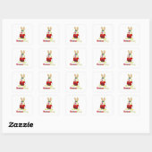 Norman Bunny vierkante sticker (Vel)
