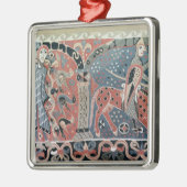 Norman cavalier op een paard met pietlutkop metalen ornament (Links)