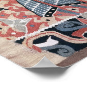 Norman cavalier op een paard met pietlutkop poster (Hoek)