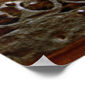 Norman-ijzeren rol op houten deur poster (Hoek)