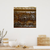 Norman-ijzeren rol op houten deur poster (Keuken)