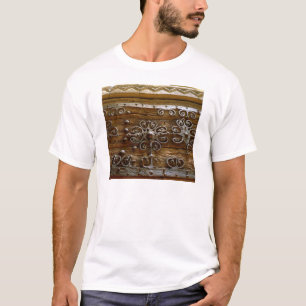 Norman-ijzeren rol op houten deur t-shirt