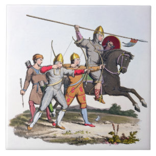 Norman Knight and Archers, 1066, van 'Ancient Arm' Tegeltje