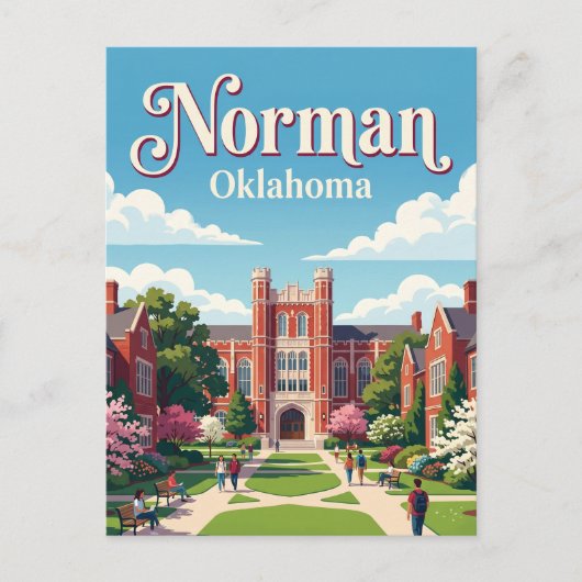 Norman Oklahoma Briefkaart (Voorkant)