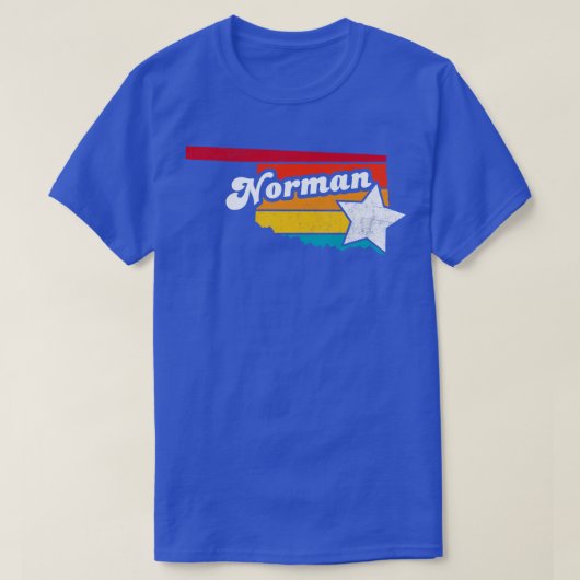 Norman Oklahoma  Distress Souvenir 2 T-shirt (Design voorkant)