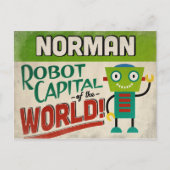 Norman Oklahoma Robot - Funny Briefkaart (Voorkant)