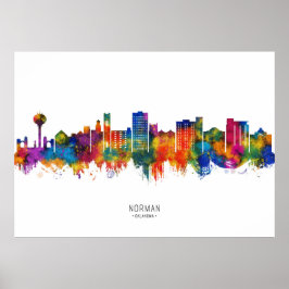 Norman Oklahoma Skyline Poster