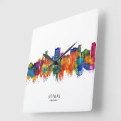 Norman Oklahoma Skyline Vierkante Klok (Hoek)