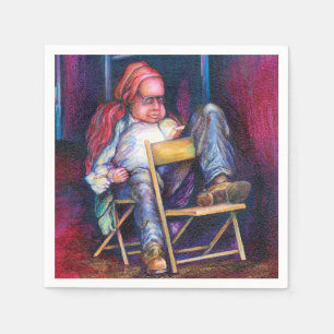 Norman Perfers om in zijn slaap te tekenen Servet