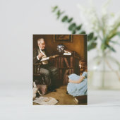 Norman Rockwell, een Britse encyclopedie Feestdagenkaart (Staand voorkant)