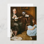 Norman Rockwell, een Britse encyclopedie Feestdagenkaart (Voorkant / Achterkant)