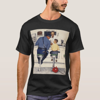 norman rockwell kunststijl1 meisje jongen cadeau t-shirt