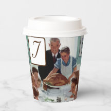 Norman Rockwell Monogrammed Thanksgiving