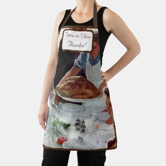 Norman Rockwell Monogrammed Thanksgiving Schort (Insitu)