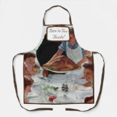 Norman Rockwell Monogrammed Thanksgiving Schort (Voorkant)
