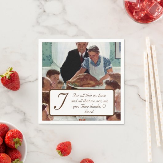 Norman Rockwell Thanksgiving Servet (Insitu)