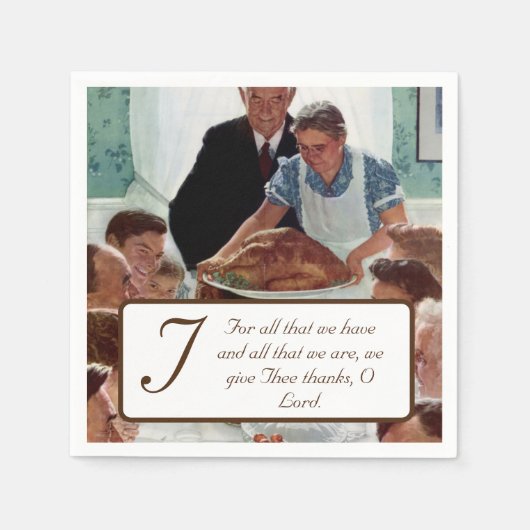 Norman Rockwell Thanksgiving Servet (Voorkant)