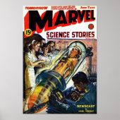 Norman Saunders cover in Marvel Science Stories of Poster (Voorkant)