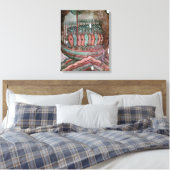 Norman soldaten die de Engelse zender oversteken Canvas Afdruk (Insitu (Slaapkamer))