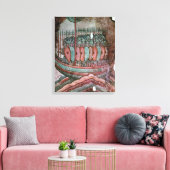 Norman soldaten die de Engelse zender oversteken Canvas Afdruk (Insitu (Woonkamer))