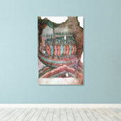 Norman soldaten die de Engelse zender oversteken Canvas Afdruk (Insitu (Houten vloer))