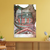 Norman soldaten die de Engelse zender oversteken Canvas Afdruk (Insitu (Woonkamer))