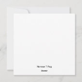 Norman T Pug Christmas Kaart (Achterkant)