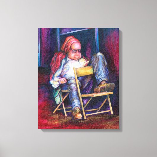 Norman tekent het liefst in zijn slaap canvas afdruk (Voorkant)