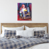 Norman tekent het liefst in zijn slaap canvas afdruk (Insitu (Slaapkamer))