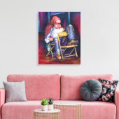 Norman tekent het liefst in zijn slaap canvas afdruk (Insitu (Woonkamer))