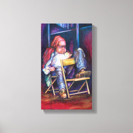 Norman tekent het liefst in zijn slaap canvas afdruk (Voorkant)