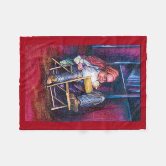 Norman verkiest in zijn slaap te tekenen fleece deken (Voorkant (Horizontaal))