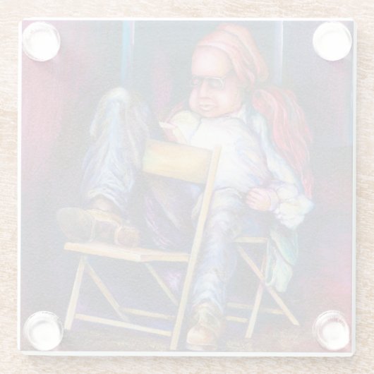 Norman verkiest in zijn slaap te tekenen glazen onderzetter (Achterkant)