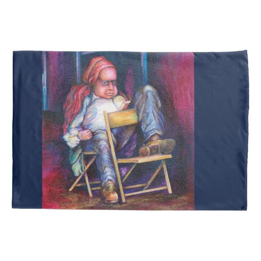 Norman verkiest in zijn slaap te tekenen kussensloop (Achterkant)