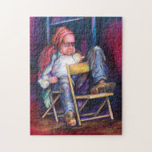 Norman verkiest in zijn slaap te tekenen legpuzzel (Verticaal)