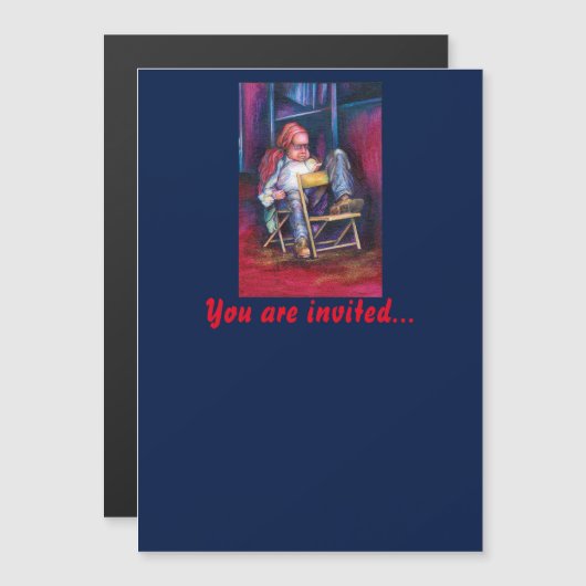 Norman verkiest in zijn slaap te tekenen magnetische uitnodiging (Voorkant / Achterkant)