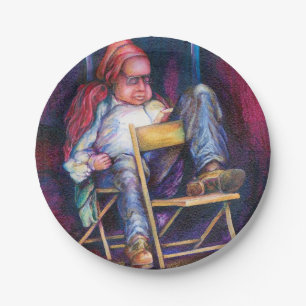 Norman verkiest in zijn slaap te tekenen papieren bordje