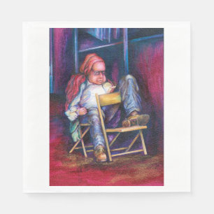 Norman verkiest in zijn slaap te tekenen servet