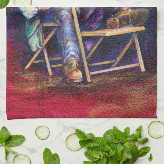 Norman verkiest in zijn slaap te tekenen theedoek (Gevouwen)