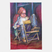 Norman verkiest in zijn slaap te tekenen theedoek (Verticaal)