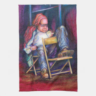 Norman verkiest in zijn slaap te tekenen theedoek